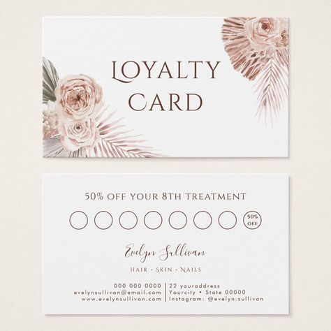 Loyalty Card Coffee, Loyalty Card Design, Loyalty Card Template, Loyalty Cards, Loyalty Card, Salon Decor, Business Inspiration, Beauty Bar, Disney Gifts