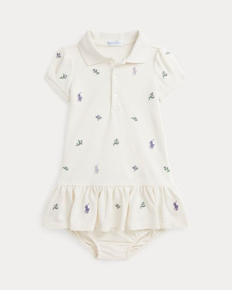 Ralph Lauren Denim Polo, Polo Pony, Baby Bloomers, Matching Accessories, Guest Outfit, Polo Dress, Formal Shirts, Drop Waist