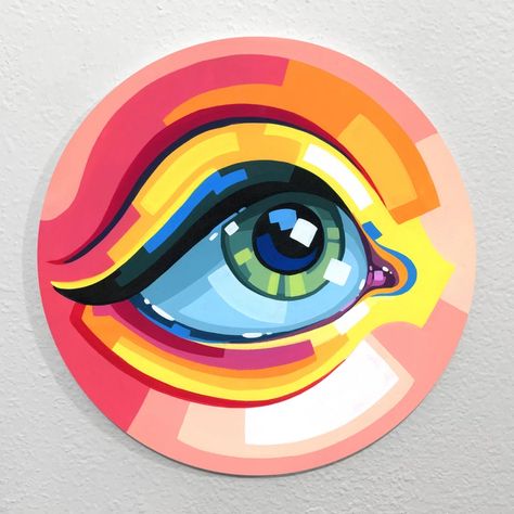 Circle Canvas, Circle Painting, Posca Art, Small Canvas Art, Pop Art Painting, Diy Canvas Art Painting, Amazing Art Painting, Mini Canvas Art, Art Inspiration Painting