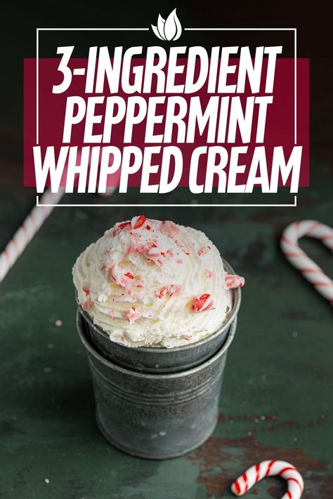 Want to add a bit of airy smoothness and a refreshing twist of peppermint to your desserts, treats, or drinks? Look no further! Our 3-Ingredient Peppermint Whipped Cream is your secret weapon to take your culinary delights to a whole new level! Whipped Cream For Coffee, Mint Pie, Peppermint Whipped Cream, Peppermint Treats, Homemade Whipped Cream Recipe, Making Whipped Cream, Single Serve Desserts, Peppermint Hot Chocolate, Homemade Whipped Cream