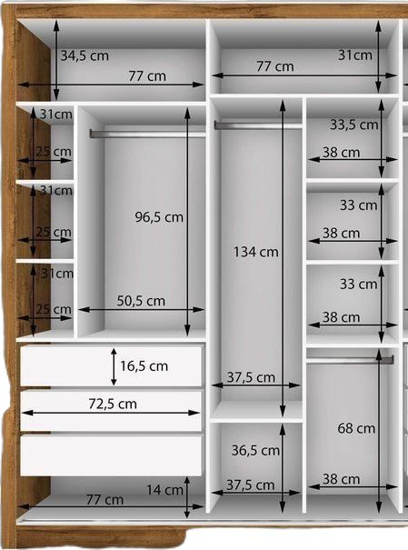 Sliding Wardrobe Design Modern Luxury, 4 Door Wardrobe Design, Closet Design Plans, Sliding Door Wardrobe Designs, Modern Cupboard, Wardrobe Measurements, Dream Closet Design, Closet Design Layout, Modern Cupboard Design