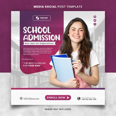 College Social Media Post, College Poster Ideas, University Social Media Design, Student Poster Design, School Admissions Poster, College Flyer Design, College Advertisement, College Admission Poster, College Poster Design