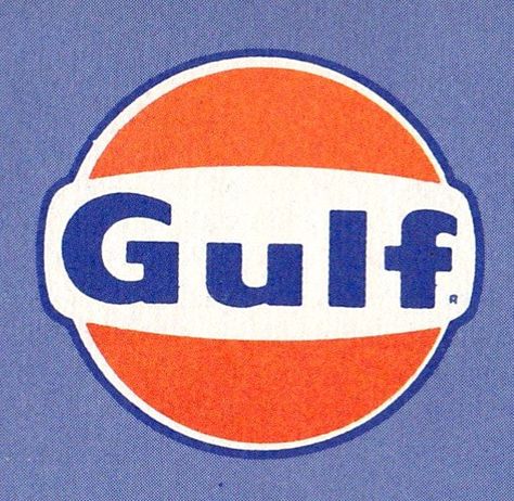 1960's "GULF" LOGO 1960s Logo Design, 60s Graphics, Name Animation, 60s Logo, Painted Pants, Auto Sticker, Air Logo, Sweet Charity, Trademark Design