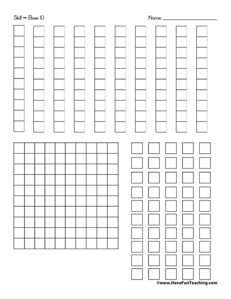 How to teach Place Value Using Printable Base 10 Blocks, students use blocks or numbers to organize numbers into hundreds, tens, and ones on a place value chart. Base Ten… Place Value Blocks Printable, Place Value Blocks, Base 10 Blocks, Place Value Chart, Base Ten Blocks, Have Fun Teaching, Base Ten, First Grade Activities, Tens And Ones