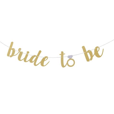 Bride to be banner. Great for bachelorette party decoration. #bridetobe #bridalshower Bride To Be Banner, Bridal Shower Decoration, Gold Glitter Banner, Bridal Shower Banner, Glitter Banner, Bridal Shower Decor, Glitter Letters, Bride Squad, Bachelorette Party Decorations