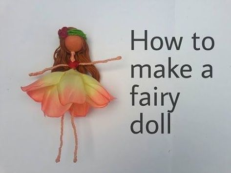 Diy Dolls Making, Make A Fairy, Diy Angels, Doll Making Tutorials, Fairy Garden Crafts, Fairy Garden Designs, Yarn Dolls, Bendy Doll, Fairy Crafts