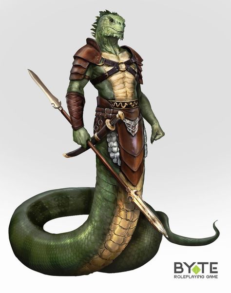 Snake Warrior, Reptilian People, Snake People, Tips On Drawing, Yuan Ti, Snake Art, Fantasy Races, 캐릭터 드로잉, D&d Dungeons And Dragons