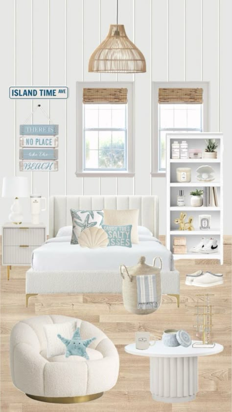 Beach Room Ideas, Surf Room Decor, Coastal Room Decor, Ocean Room Decor, Coastal Bedroom Ideas, Blue Bedroom Design, Beach Room Decor, Surf Room, Beachy Room Decor