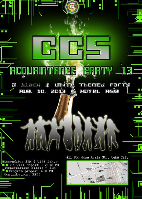 Poster - CCS Acquaintance Party 2013 Acquaintance Party, Don Jose, Cebu City, Party Invite, Fb Page, Party Invitations, Quick Saves