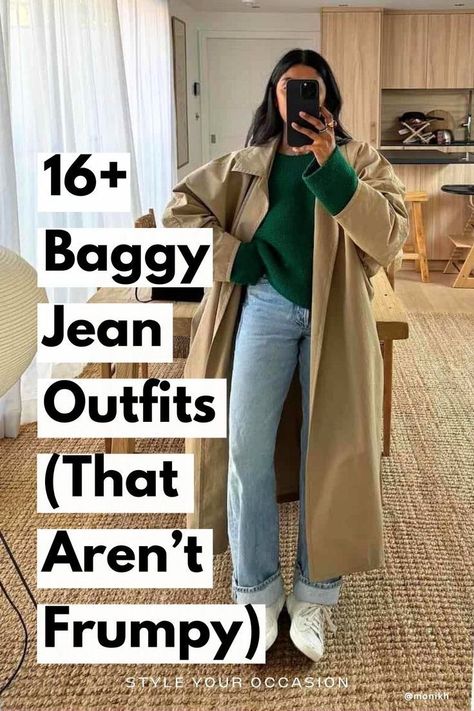 Baggy Jeans Outfit Ideas Women, Baggy Jeans Outfit For Women, What To Wear With Loose Jeans, Loose Jeans Outfit For Women, Loose Jeans Outfit Casual, How To Wear Loose Jeans, How To Wear Baggy Jeans Outfits, 90s Baggy Jeans Outfit, Casual Jean Outfits