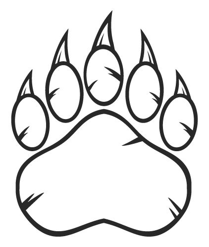 Paw Outline Tattoo, Bear Paw Tattoos, Bear Footprint, Native Symbols, Paw Drawing, Bear Paw Print, Flower Pattern Drawing, Outline Tattoo, Paw Tattoo