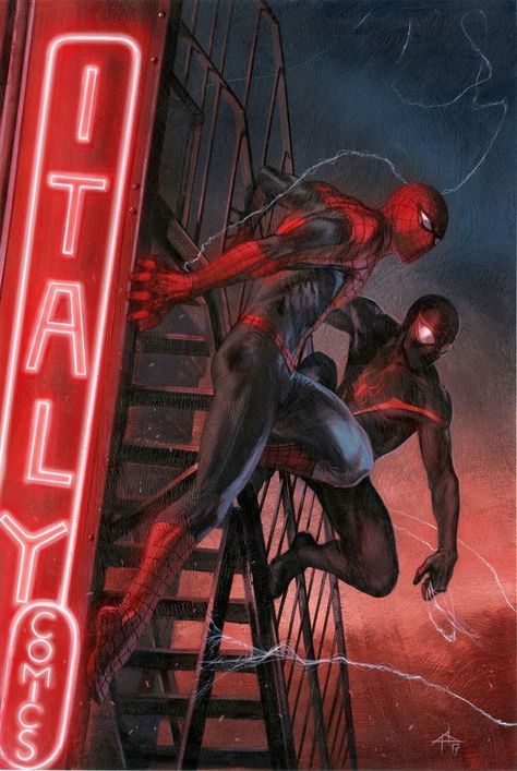 Spider-Men #1 Italy Comics variant by Gabriele Dell'Otto | Marvel spiderman art, Spiderman, Marvel phone wallpaper Phone Wallpapers, Marvel Phone Wallpaper, Spider Man 2099, Spider Men, Ultimate Spider Man, Ultimate Spiderman, Phone Wallpaper, Spiderman, Comic Books