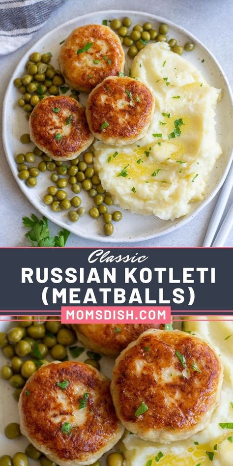 Kotleti Recipe, Russia Food, Traditional Russian Food, Meat Patties, Russian Dishes, European Dishes, Eastern European Recipes, Tender Meat, Foreign Food