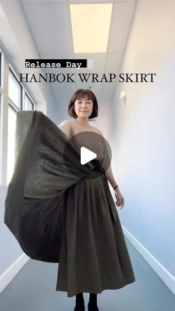 Hanbok Wrap Skirt Pattern, Reversible Wrap Skirt Pattern, Gathered Wrap Skirt, Hanbok Skirt Sewing Pattern, Skirt Waistband Pattern, Hanbok Skirt Pattern, Hanbok Pattern Sewing, Tie Skirt Pattern, Wrap Around Skirt Pattern