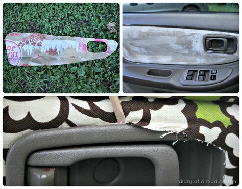 Last year, I came across an awesome pin. To cover the {ugly} door fabric on your car! I don’t know what took me so long to finally do it, but I’m so glad I did. I LOVE the way it came o… Upholstery Pins, Car Interior Diy, Car Accessories Diy, First Cars, Car Upholstery, Foose, Weird Cars, Car Mods, Car Hacks