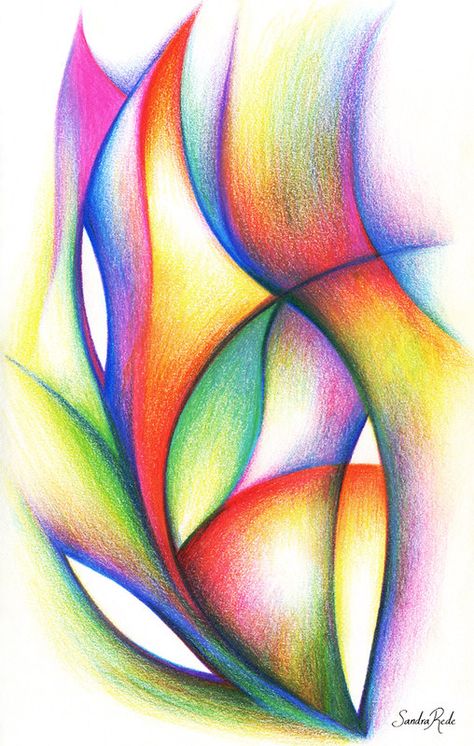 Breath | Colored pencils on paper Sandra Rede www.sandrarede… | Flickr Abstract Color Pencil Art, Colored Pencil Ideas, Colourful Drawing Ideas Creative, Easy Abstract Art, Abstract Pencil Drawings, Color Pencil Sketch, Colored Pencil Artwork, Colored Pencil Techniques, Oil Pastel Art