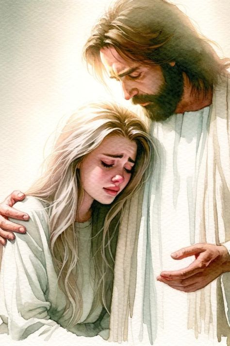 Jesus Christ art about coming back to God Jesus Hugging, Lds Pictures, Jesus Love Images, Jesus Drawings, Jesus Christ Painting, In His Arms, Jesus Artwork, Pictures Of Christ, Jesus Christ Artwork