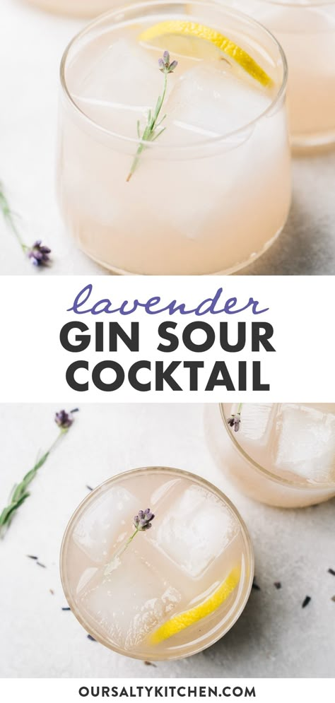 Summer Lemonade Recipes, Summer Happy Hour, Lavender Gin, Cocktails For A Crowd, Lavender Simple Syrup, Lavender Cocktail, Pitcher Cocktails, Gin Sour, Batch Cocktails