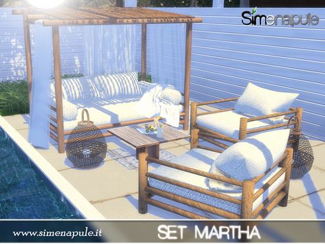 The Sims Resource - Martha Set Sims 4 Cc Rooms Living Room, Sims Cc Exterior, Sims 4 Outside Furniture, Sims 4 Beach Furniture Cc, Sims 4 Cc House Decor Kitchen, The Sims 4 Cc Furniture Ikea, The Sims Resource Living Room, Sims 4 Cc Washer And Dryer Functional, Sims 4 Cc Exterior