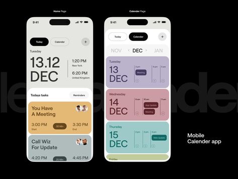 Scheduling App Design, Calendar Web Design, Calendar App Design, Calendar Ui Design, Calender Ui, Ui Mobile Design, Card Ui Design, App Mobile Design, Creative App Design