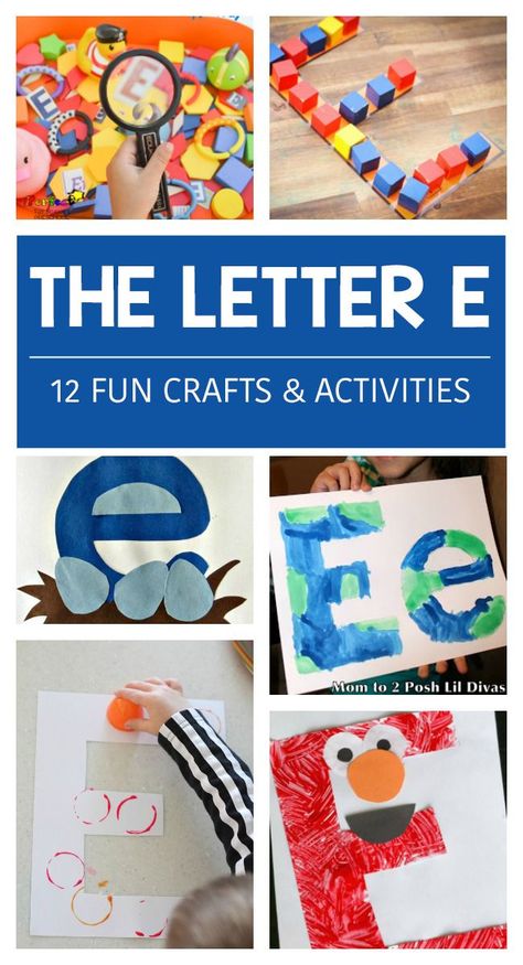 12 Letter E Activities Letter T Crafts, Letter O Activities, Letter T Activities, Letter E Activities, Letter E Craft, E Craft, Letter Of The Week, Preschool Letters, Letter Activities