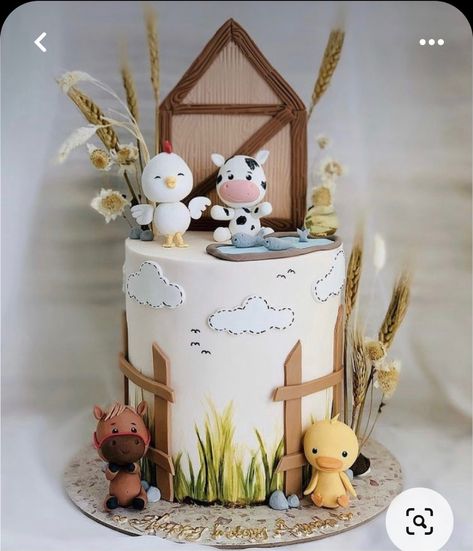 Farm Baby Shower Theme, Farm Birthday Cakes, Barnyard Cake, Farm Animal Cakes, Boy Cakes, Pinterest Predicts, Barnyard Birthday Party, Farm Theme Birthday, Farm Baby Shower