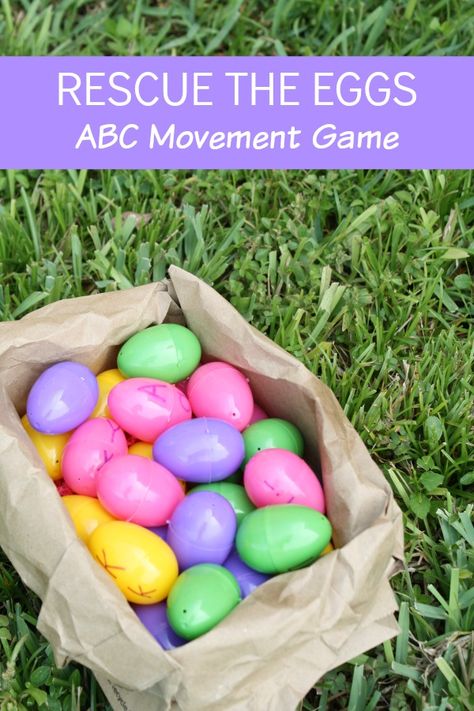 Rescue the Baby Bird Eggs Letter Recognition ABC Game~Great outdoor learning activity for spring! Spring Theme Preschool Activities, Bird Preschool, Abc Game, Letter Recognition Games, Preschool Easter, March Calendar, Outdoor Learning Activities, Alphabet Game, Fun Alphabet