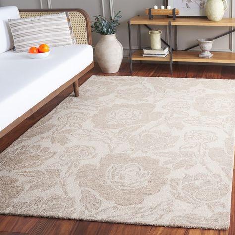 SAFAVIEH Hand-Tufted Jardin Nazifa Country Wool Rug - Bed Bath & Beyond - 40182974 Home Office Rugs, Blush Rug, Decor Things, Dance Floors, Nursery Room Design, Cream Area Rug, Floral Area Rugs, Rug Collection, Beige Rug