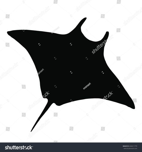 Stingray Outline, Stingray Silhouette, Stingray Drawing, Vbs Shipwrecked, Stingray Fish, Fish Sketch, Fish Silhouette, Silhouette Drawing, Fish Illustration