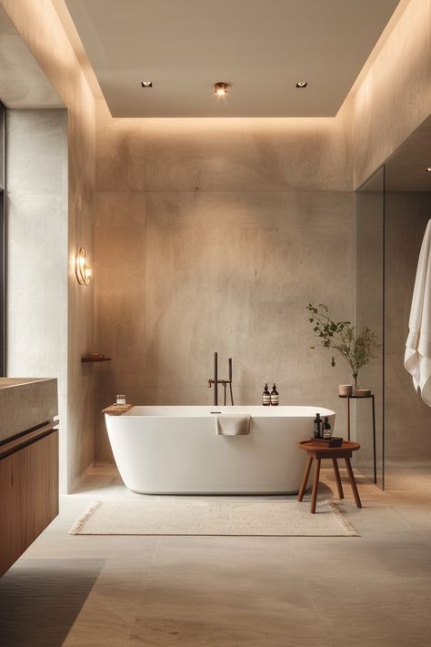 15 Japandi Bathroom Ideas for a Serene and Stylish Space – Everyday Inspo Japandi Interior Design Bathroom, Master Bath Tub Ideas, Small Bathroom With Bathtub, Small Apartment Bathrooms, Japandi Bathrooms, Modern Japanese Bathroom, Japandi Style Bathroom, Japandi Bathroom Ideas, Bathroom Japanese