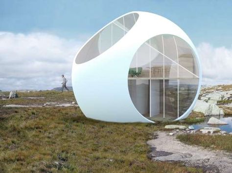 For this project, designers adjusted their normal method of study the location's sun exposure, clima... - Ostap Rudakevych Parasitic Architecture, Dome House, Prefabricated Houses, Architecture Office, Loft Spaces, Unusual Design, Architect Design, Elle Decor, Amazing Architecture