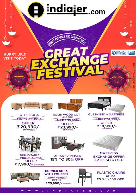 Diwali offers Great Exchange festival printable poster design template - Indiater Exchange Offer Creative Ads, Diwali Offer Banner, Diwali Offer Poster Design, Diwali Offer Poster, Special Offer Poster Design, Furniture Sale Poster, Offer Poster Design, Offer Poster, Water Drop Vector