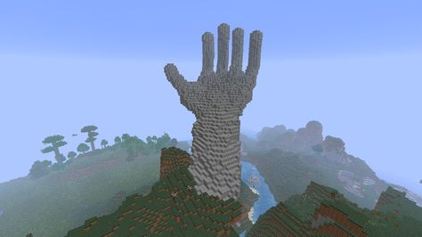 Minecraft Building Ideas, Minecraft Garden, Hand Statue, Minecraft Mansion, Minecraft Cottage, All Minecraft, Pixel Art Templates, Castle Tower, Minecraft Construction