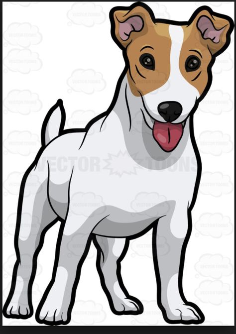 Jack Russell Cartoon, Jack Russell Terrier Drawing, Terrier Drawing, Pitbull Terriers, Dog Drawing Tutorial, Dog Design Art, Jack Russell Terrier Mix, Jack Russell Terrier Puppies, Russel Terrier