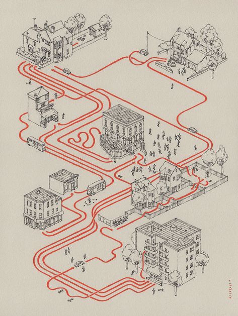 Movie Map, Shaun Of The Dead, Visuell Identitet, Architecture Mapping, Map Projects, Architecture Graphics, Story Map, Diagram Architecture, Treasure Maps