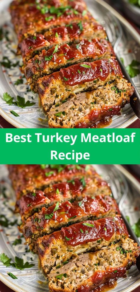 This Best Turkey Meatloaf recipe offers a delicious, healthier alternative to traditional meatloaf. Made with lean turkey and infused with a blend of herbs and spices, it's moist, flavorful, and sure to satisfy the whole family. Turkey Meatloaf Americas Test Kitchen, Stovetop Turkey Meatloaf, Meatloaf Recipes Ground Turkey, Lean Meatloaf Recipe, Ground Turkey Meatloaf Recipes Healthy, Meatloaf With Turkey Meat, Meatloaf Recipes Turkey, Best Turkey Meatloaf Recipes, Turkey And Beef Meatloaf