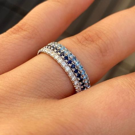 Beautiful ring good quality and identical to the photos Mothers Ring Stackable, Sapphire Wedding Ring Set, Stackable Engagement Ring, Cut Rings, Gold Wedding Bands, Mothers Day Rings, Sapphire Eternity Ring, Stackable Rings Wedding, Stackable Diamond Rings