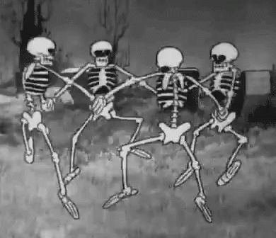 Skeleton Silly Symphony GIF - Skeleton SillySymphony TheSkeletonDance - Discover & Share GIFs Halloween Soundtrack, Three Skeletons, Halloween Films, Halloween Gifs, Animiertes Gif, Spooky Scary Skeletons, Halloween Tablescape, Halloween Film, Skeleton Dance