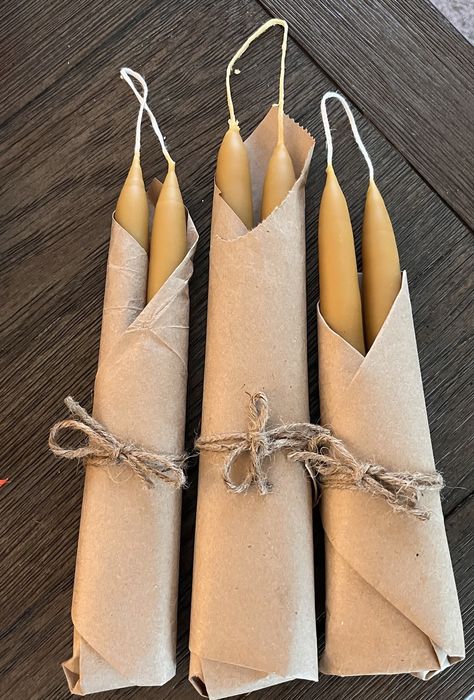 A pair of Hand dipped beeswax taper candles, #2 cotton wick. These are nontoxic, 100 % all natural Bees wax & hand crafted. Hand Rolled Beeswax Candles, Making Taper Candles, Bee Wax Candles Ideas, Hand Dipped Beeswax Candles, Bees Wax Candles Diy, Beewaxwrap Candle, Beeswax Candles Aesthetic, Beeswax Crafts, Diy Taper Candles