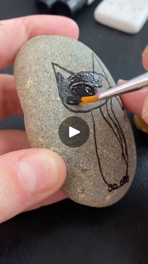 67K views · 933 reactions | 🖤 How to Paint a Black Cat  🖤 https://youtu.be/qaNFWlK-Cus  🖤 #halloweendoodle #halloweenrocks #stonepainting #rockpaintingideas #halloweencraft | Rock Painting 101 | Rock Painting 101 · Original audio Halloween Witch Painted Rocks, Halloween Rock Painting Ideas, Painting Cats, Drawing Rocks, Halloween Videos, Painting 101, Pet Rock, Witch Crafts, Halloween Rocks