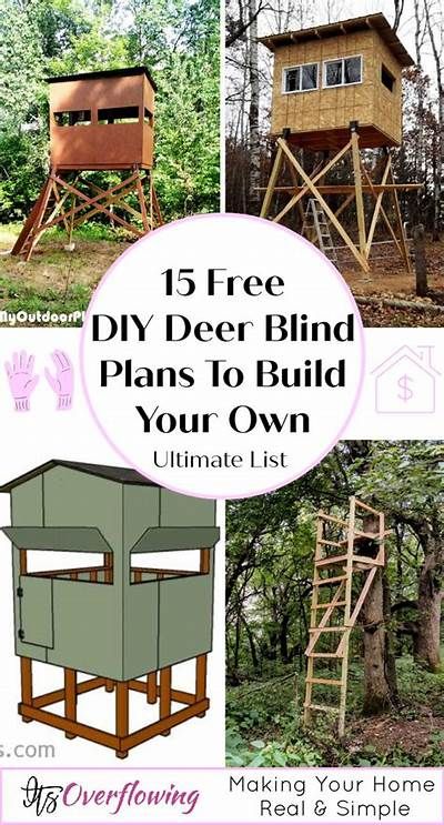 15 Best & Free DIY Deer Blind Plans To Build Your Own Hunting Blind Plans, Diy Deer Blind, Homemade Deer Blinds, Deer Blind Plans, Deer Feed, Deer Hunting Stands, Hunting Shack, Deer Blinds, Deer Stand Plans