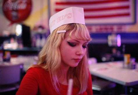 The Young Gun Meets the Living Legend Retro Waitress, Rookie Magazine, Olivia Bee, Greasy Spoon, Tavi Gevinson, Hans Christian Anderson, Petra Collins, Spitting Image, American Diner