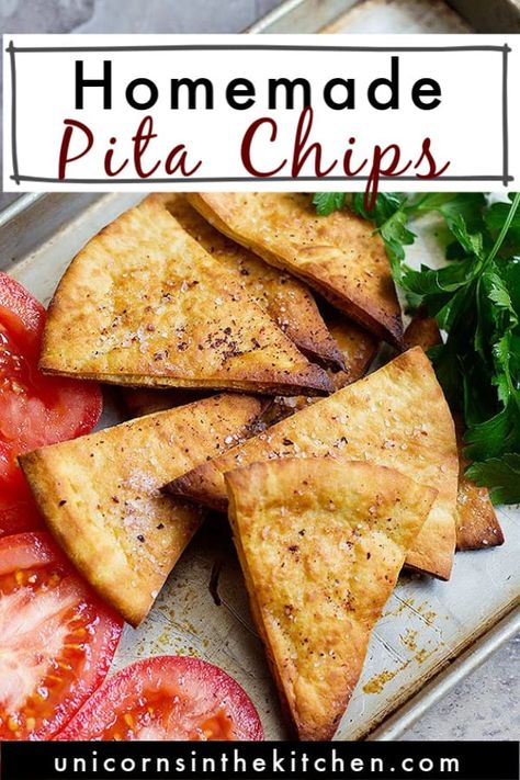 Good Food Healthy, Pita Chips Recipe, Amazing Easy Recipes, Baked Pita Chips, Homemade Pita Chips, Homemade Pita, Pita Recipes, Healthy Finger Foods, Recipes Asian