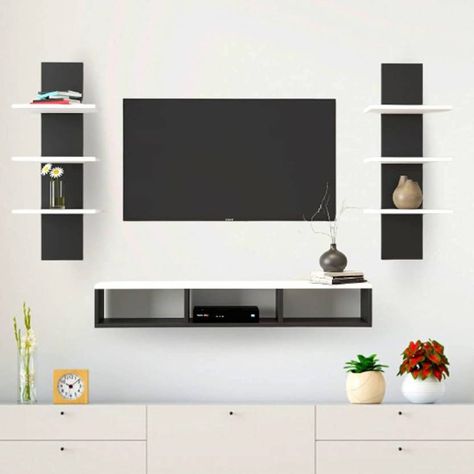 Simple Tv Unit Design, Tv Shelf Design, Man Home Decor, Simple Tv, Tv Cabinet Design, Wall Decoration Ideas, Living Room Tv Unit Designs, Living Room Tv Unit, Green Wall Decor