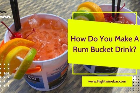 Rum Bucket Recipe Tipsy Bartender, Rum Bucket Drinks, Rum Bucket, Rum Buckets Recipe, Rum Bucket Recipe, How To Make Rum, Cruzan Rum, Rum Tasting, Rum Drinks Recipes