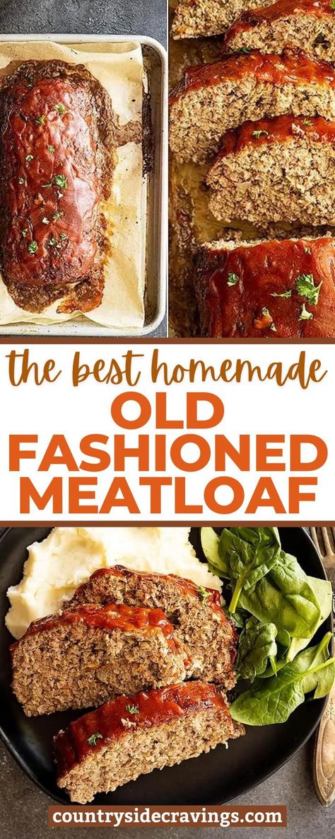 Meatloaf Recipes Easy Beef, Meatloaf With Oats, Pork And Beef Meatloaf, Southern Style Meatloaf, Recipe With Oatmeal, Quick Meatloaf Recipes, Meatloaf Oatmeal Recipe, Southern Meatloaf, Meatloaf With Oatmeal