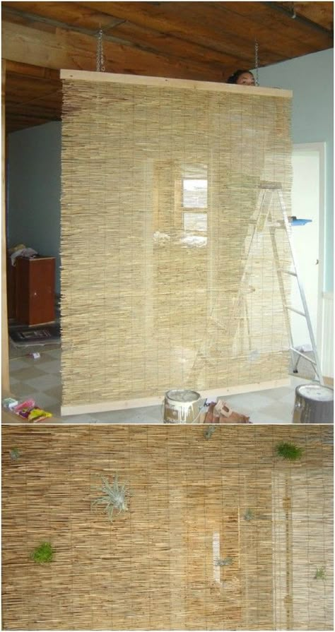 Tropical Style Reed Fencing Room Divider Room Divider Diy, Temporary Room Dividers, Window Treatments Ideas, Room Divider Bookcase, Fabric Room Dividers, Portable Room Dividers, Bamboo Room Divider, Sliding Room Dividers, Living Room Divider