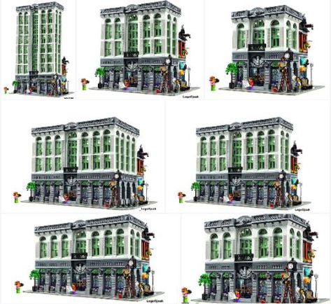 Lego Modular City, Lego Modular Buildings Moc, Lego Modular Moc, Lego City Ideas, Matchbox City, Lego Modular Buildings, Lego City Display, Lego Architecture Building, Lego Mansion