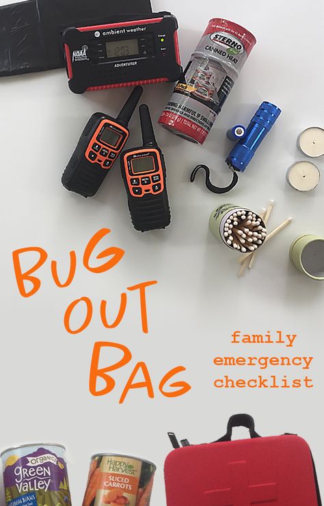 Family Bug Out Bag, Family Emergency Go Bag, Bug Out Bag Family, Bug Out Bag List Family, Go Bag List, Prepping List, Survival Prepping List, Bug Out Kit, Emergency Checklist