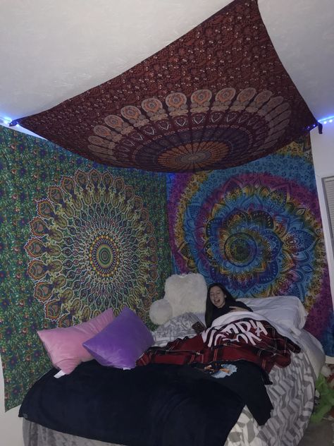 Tapestry room, teen Hippy Bedroom, Hippie Bedroom Decor, Tapestry Room, Hippie Bedroom, Hippie Room Decor, Hippy Room, Chill Room, Room Tapestry, Tapestry Bedroom